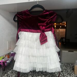 Jona Michelle Burgundy Velvet Dress